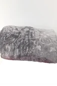 Marka Desenli Çift Kişilik Battaniye - Gri - 3