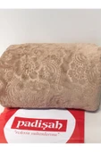 PADİŞAH DESENLİ KAHVERENGİ ÇİFT KİŞİLİK BATTANİYE - 1