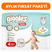 Giggles Pants Külotlu Bebek Bezi 4 Numara Maxi 150 Adet - 1