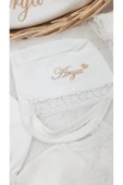 gros shop 10'lu Dantelli Hastane Çıkış Tulum Seti (Kişiye Özgü Isimli Nakış Desenli) - 6