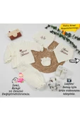 gros shop 4Katlı Müslin 6'li Bağcıklı Tulum %100Pamuk Hastane Çıkışı-Hediyelik(KişiyeÖzgü İsimli NakışDesenli) - 1