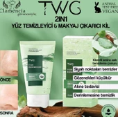 Clamencia TWG 2 İn 1 Yüz Temizleme ve Makyaj Çıkarıcı Kil Çamurlu Jel 100gr - 1