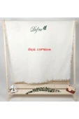 gros shop 4 Katlı Müslin %100 Pamuk Çok Amaçlı Bebek Battaniyesi-Kişiye Özgü İsimli Nakış Desenli (HEDİYELİK} - 2