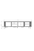 Tv Ünitesi Safir Meşe & Beyaz T-19 - 5