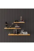 Modern Organizer Düzenleyici Dekoratif Kitaplık Banyo Mutfak 3'lü Duvarrafı - 1