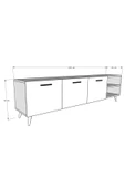 Tv Ünitesi Ceviz & Beyaz T-26 - 4
