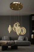 5 li Halka Sarkıt Led Avize - 3
