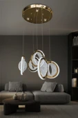 5 li Halka Sarkıt Led Avize - 4