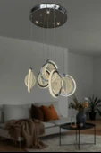 5 li Halka Sarkıt Led Avize - 7