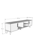 Tv Ünitesi Ceviz & Beyaz T-17 - 4