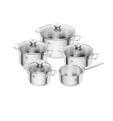 Zwilling Focus 5 Parça Tencere Seti, Paslanmaz Çelik, Gümüş Rengi - 1