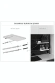 Modern Organizer Düzenleyici Dekoratif 2'li Kitaplık Banyo Mutfak Duvar Rafı - 11