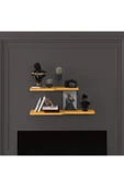 Doğal Modern Organizer Düzenleyici 2'li Kıvrımlı Dekoratif Kitaplık Banyo Mutfak Duvar Rafı - 5