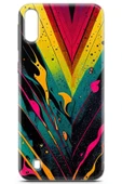 Uvilda Samsung Galaxy M10 Uyumlu Renkler 17 Baskılı Telefon Kabı Soyut Renk Sarı - 2
