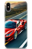 Uvilda Apple iPhone X Uyumlu Otomoto 25 Koruma Kılıfı Kırmızı Ferrari - 1