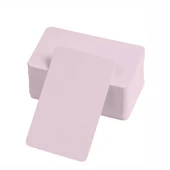 Boş Kelime Kartları 5x8 cm - 50 Adet Oval Kenarlı | Tabu & Not Kartları - Pembe - 1
