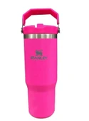 Stanley The IceFlow Flip Straw Pipetli Termos Bardak 0,89 LT Pembe - 1