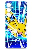 Uvilda Samsung Galaxy S23 Fe Uyumlu Pokemon 2 Baskılı Telefon Kabı Elektrik Picachu - 2