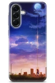 Uvilda Samsung Galaxy A56 Uyumlu Girls 34 Telefon Kabı Bisiklet Ay Ve Gece - 1