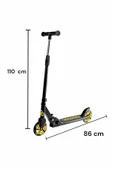 Şeker Adası Kaliteli Sarı Çocuk Scooter Katlanabilir 2 Teker (8 Yaş ve Üzeri) Max 100 Kadar Taşır - 2