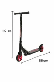 Şeker Adası Kaliteli Pembe Çocuk Scooter Katlanabilir 2 Teker (8 Yaş ve Üzeri) Max 100 Kadar Taşır - 2