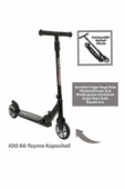 Şeker Adası Kaliteli Gri Çocuk Scooter Katlanabilir 2 Teker (8 Yaş ve Üzeri) Max 100 Kadar Taşır - 1