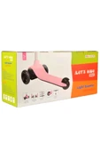 Şeker Adası Let's Ride Kaliteli Pembe 3 Teker Işıklı Scooter ve Kask- Dizlik- Dirseklik Set - 5