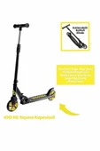 Şeker Adası Kaliteli Sarı Çocuk Scooter Katlanabilir 2 Teker (8 Yaş ve Üzeri) Max 100 Kadar Taşır - 1