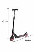 Şeker Adası Kaliteli Kırmızı Çocuk Scooter Katlanabilir 2 Teker (8 Yaş ve Üzeri) Max 100 Kadar Taşır - 2