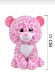 Şeker Adası Sevimli Pembe Peluş Leopar Panter Kedi 17 Cm thumbnail 2