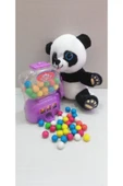 Şeker Adası 2 Si 1 Arada / Sevimli Panda 15 Cm Ve Mor Jackpot Sakız Makinesi - 1