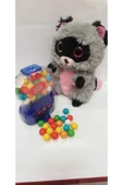 Şeker Adası 2 Si 1 Arada / Sevimli Arkadaşım Yavru Rakun 15 Cm Ve Jackpot Sakız Makinası - 1