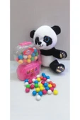 Şeker Adası 2 Si 1 Arada / Sevimli Panda 15 Cm Ve Pembe Jackpot Sakız Makinesi - 1