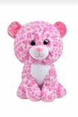 Şeker Adası Sevimli Pembe Peluş Leopar Panter Kedi 17 Cm thumbnail 1