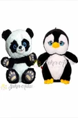 Şeker Adası Kaliteli Peluş Panda Ayı Ve Peluş Penguen Oyuncak - Uyku & Oyun Arkadaşı - 1