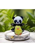Şeker Adası Sevimli Peluş Camgöz Panda Ayı ve Civciv - 2