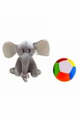 Şeker Adası Peluş Fil 20 cm ve Peluş Top 12 cm - 2 Ürün 1 Arada Oyuncak - 1