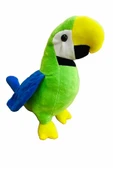 Şeker Adası Peluş Oyuncak Yeşil Papağan Kuş 30 cm - 1