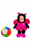 Şeker Adası Peluş Pembe Arı Maya 30 cm ve Peluş Top 12 cm - 2 Ürün 1 Arada Oyuncak - 1