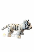 Şeker Adası Peluş Yavru Beyaz Kaplan 35 cm Oyuncak Uyku ve Oyun Arkadaşı Aslan Leopar - 3
