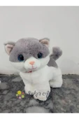 Şeker Adası Sevimli Ayakta Duran Miyavlayan Peluş Kedi 20 Cm Sesli Kedi Oyuncak 2 - 2