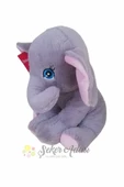 Şeker Adası Sevimli Oturan Pembe Kulaklı Peluş Fil 30 Cm - 2