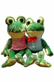 Şeker Adası Elbiseli Cam Göz Peluş Kurbağa Kardeşler - Oyuncak Uyku ve Oyun Arkadaşı thumbnail 1