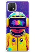 Uvilda Oppo A15 Uyumlu Renkler 4 Hd Tasarım Sarı Astronot - 1
