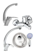 Rainex 4'Lü Mix Banyo Lavabo , Eviye Batarya Seti Ve Duş Seti. - 1