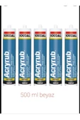 Soudal Silikonize Mastik 500Gr Beyaz 5 Adet - 1