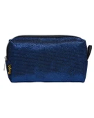 Yuga Makyaj Çantası Simli Hologramlı Lacivert - 1