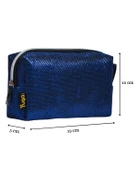 Yuga Makyaj Çantası Simli Hologramlı Lacivert - 3