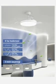 Dlc Espero 25W Bakır Motor Led Beyaz Tavan Vantilatörü 106cm - 4