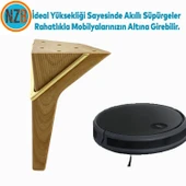 Mobilya Oturma Grubu Kanepe Sehpa Ünite Koltuk Ayağı Baza Ayakları 16 cm Açık Ceviz Gold (4 Adet) thumbnail 3
